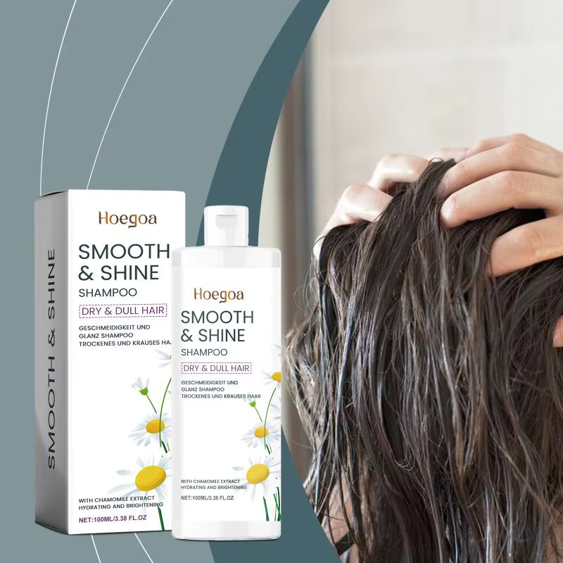 Shampoo à la camomille Hoegoa, soin capillaire hydratant, réparateur, fortifiant, anti-frisottis, av