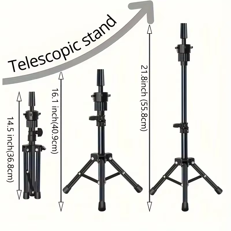 Support de tête de Mannequin réglable 36cm-56cm, trépied, support de tête de formation pour Salon de