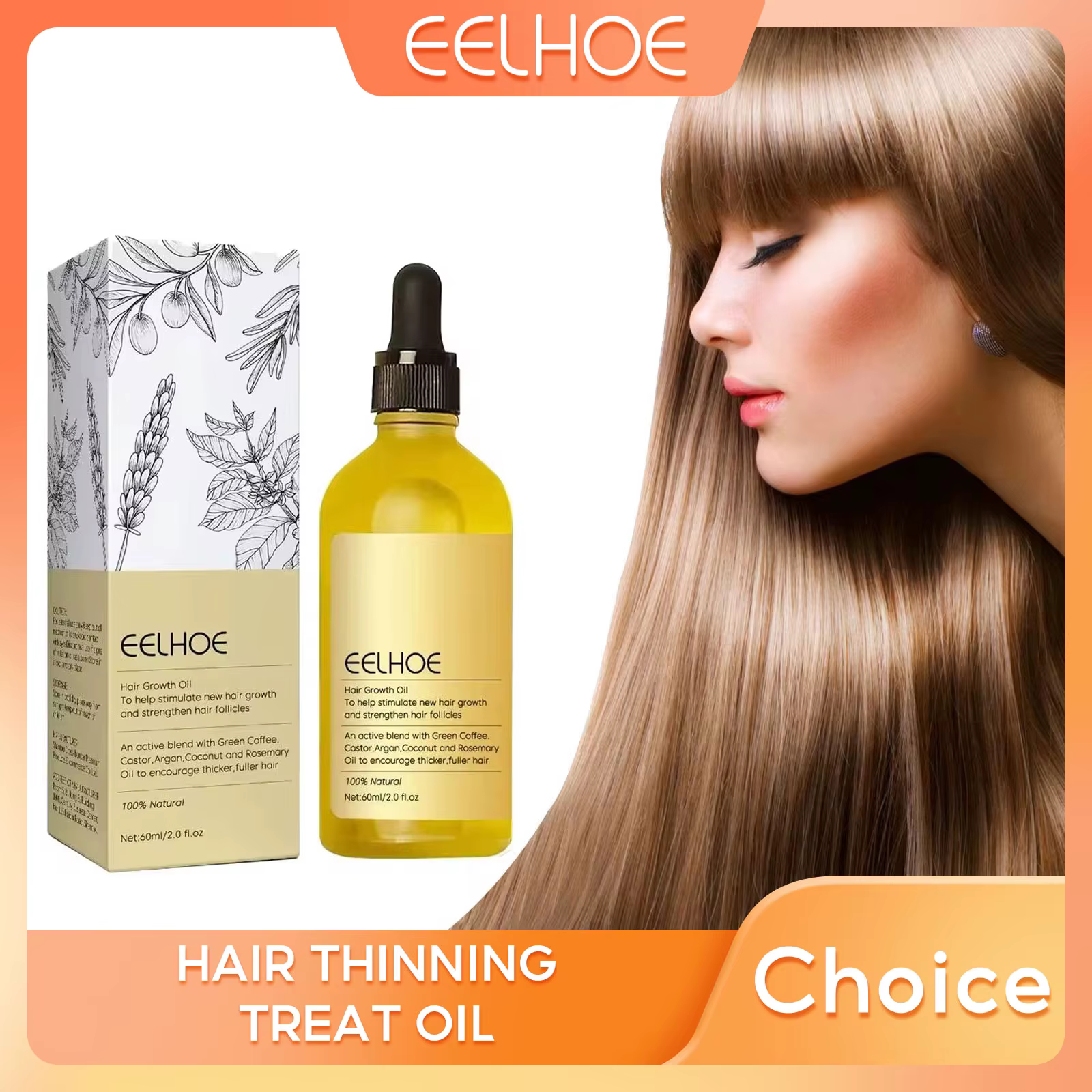 Sérum de traitement contre la perte de cheveux, Anti-calvitie, nourrissant, soulage la sécheresse de
