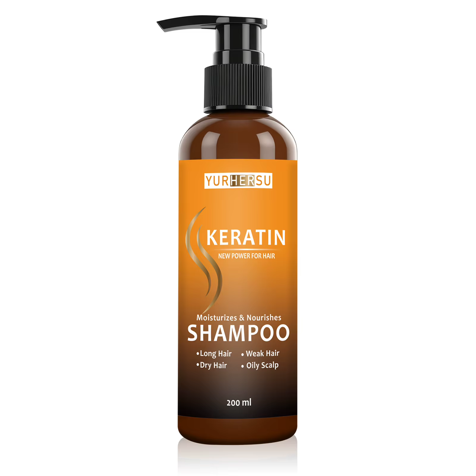Shampoing à la kératine pour cheveux abîmés - Répare la casse, lisse les frisottis et restaure la br