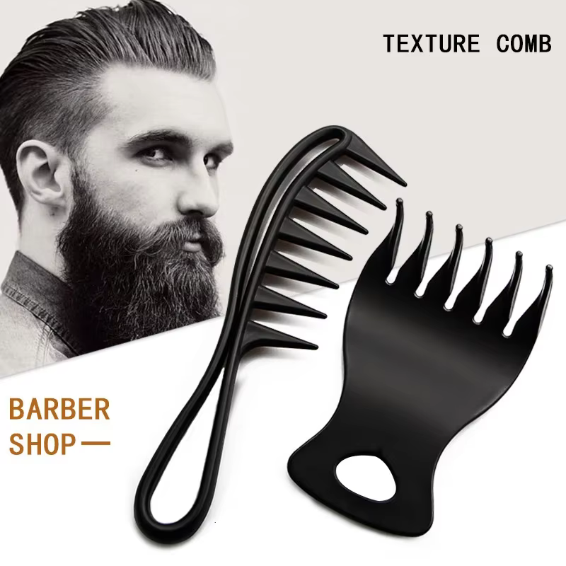 Ensemble de peignes à huile épais en plastique portable, brosse à cheveux coiffante classique, peign