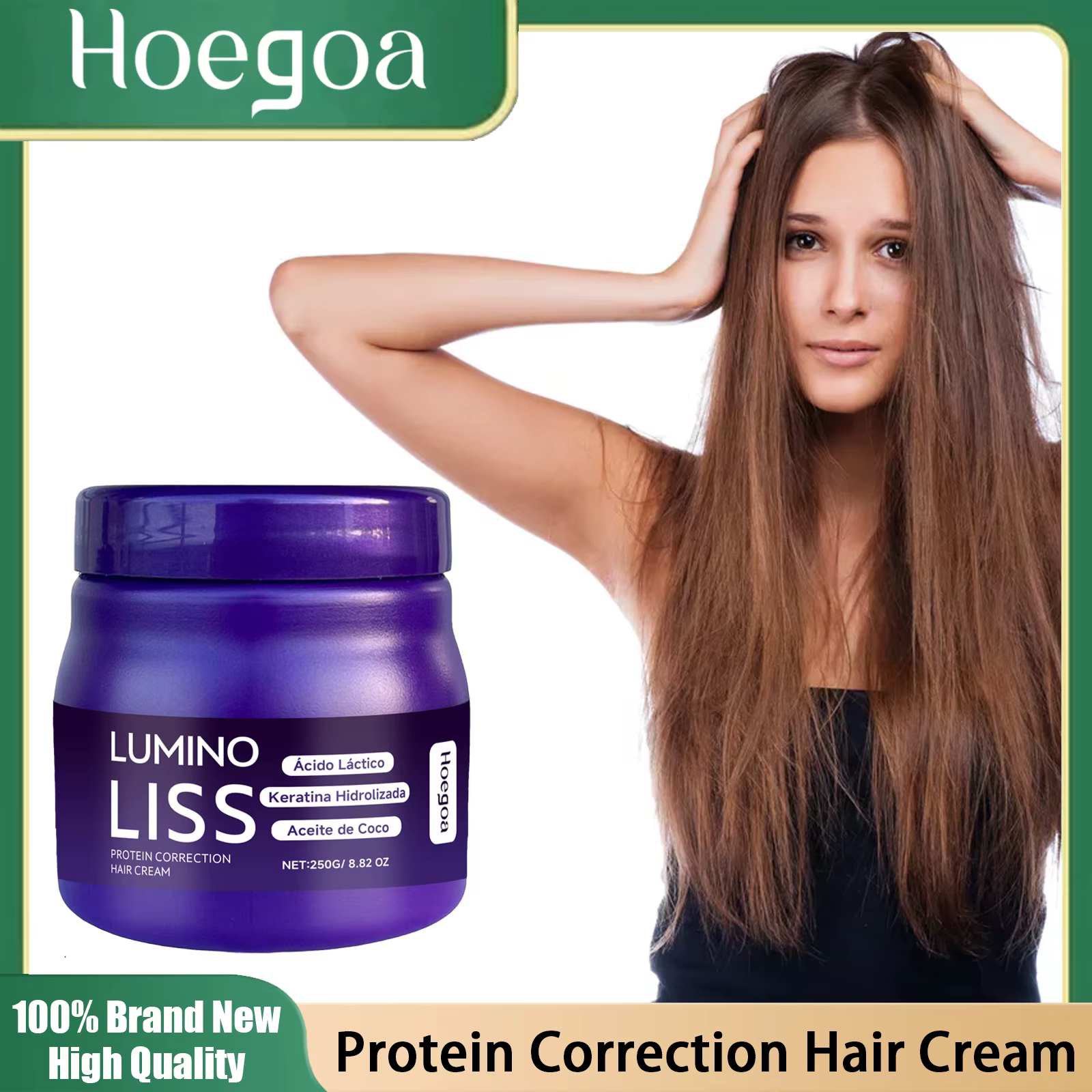 Crème lissante pour cheveux à la kératine, réduit le soin des cheveux secs, crépus et endommagés, re