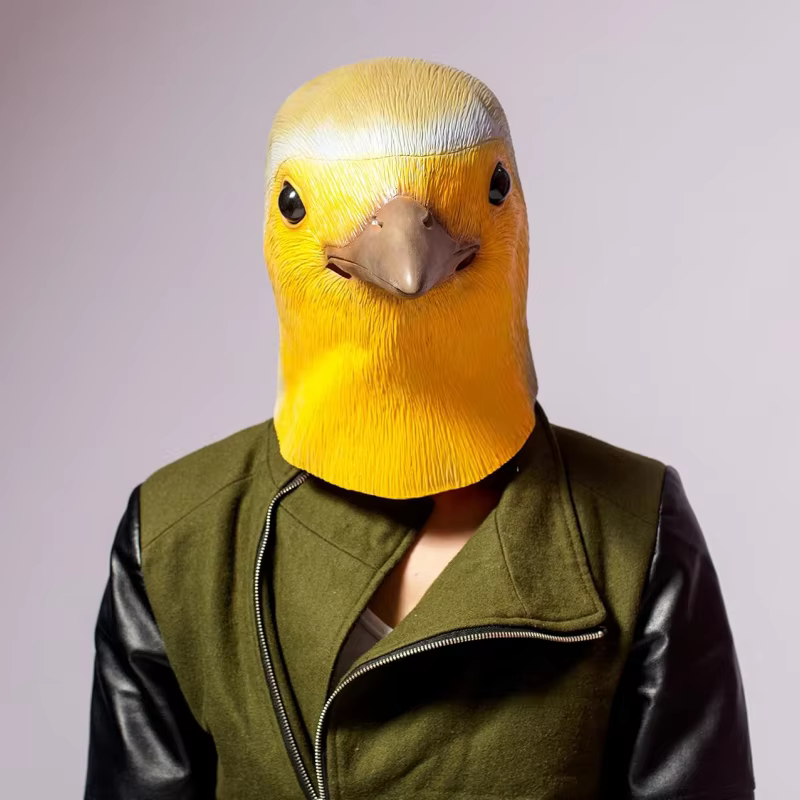 Nouveauté masque d'oiseau capuche en Latex Animal aigle Pigeon oiseau casque Halloween Costume carna