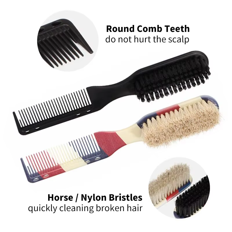 Nouveau Style barbier cou Duster brosse Double face rayé Salon outils de coiffure pour épilation vis