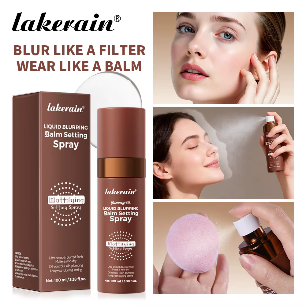 Lakerain – baume liquide floue, Spray fixateur, hydratant longue durée, réparateur, contrôle de l'hu