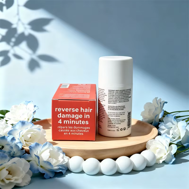 Soin capillaire 2-en-1 : Masque réparateur moléculaire sans rinçage et traitement à la kératine pour