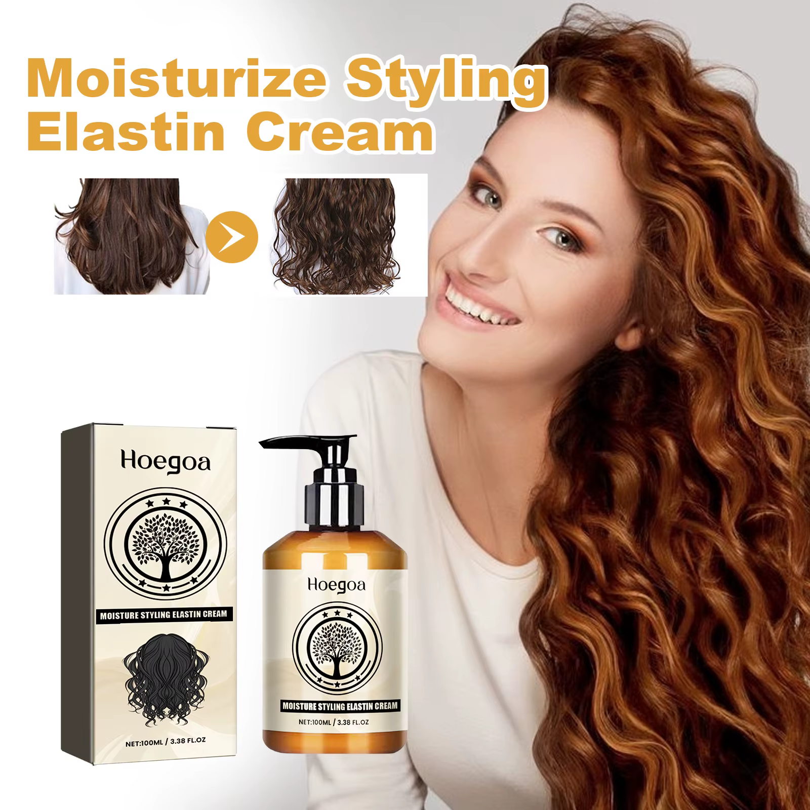 Élastique pour cheveux bouclés marocains, hydratant longue durée, prévient les cheveux secs, cheveux