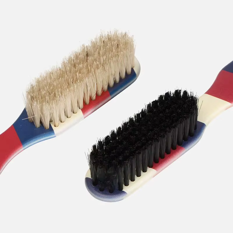 Nouveau Style barbier cou Duster brosse Double face rayé Salon outils de coiffure pour épilation vis