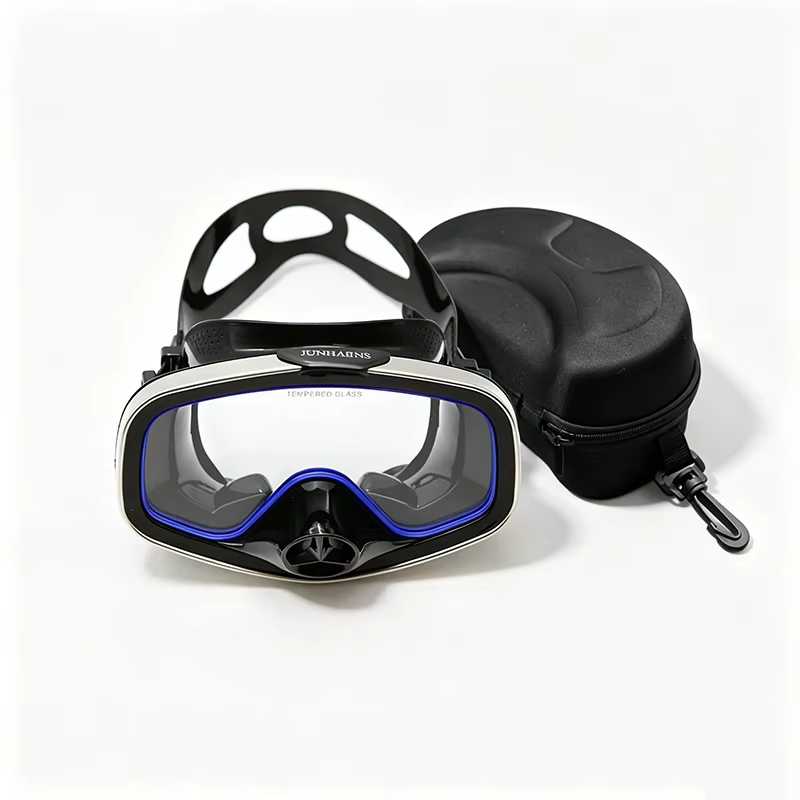 Masque de plongée pour adulte avec valve de vidange, anti-buée, vue large, silicone souple étanche p
