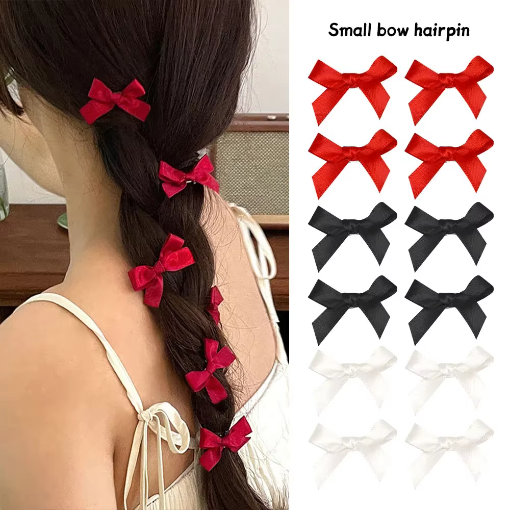 Mini pinces à cheveux Y2k pour filles, 5 à 24 pièces, épingle à cheveux en métal, Barrette, ruban fa