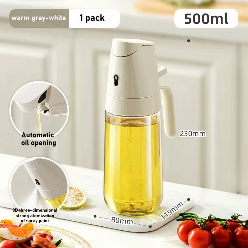 Bouteille d'huile pulvérisée pour la maison, vaporisateur de cuisine de qualité alimentaire et boute