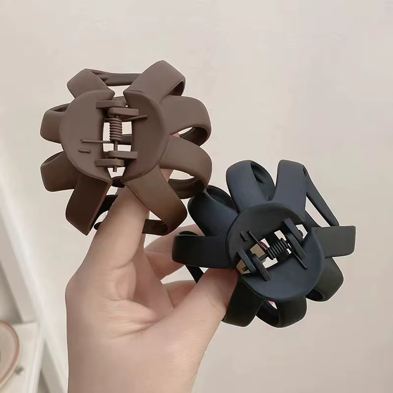 Pince à cheveux élégante en plastique, forme citrouille, pour femme, accessoire de mode pour l'arriè