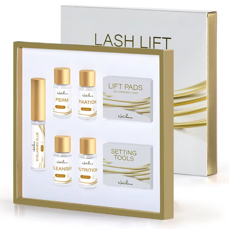 Kit de rehaussement des cils et des sourcils NATUHANA, rehaussement des cils, fixation durable de 4
