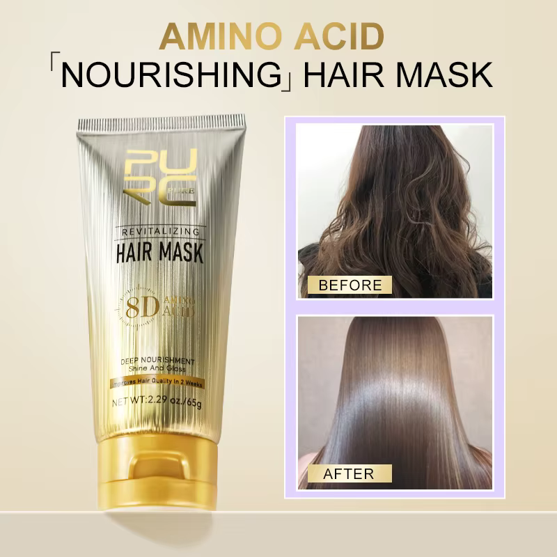 PURC – masque capillaire à l'huile d'argan, lissant, renforcant, doux et nourrissant, réparation des