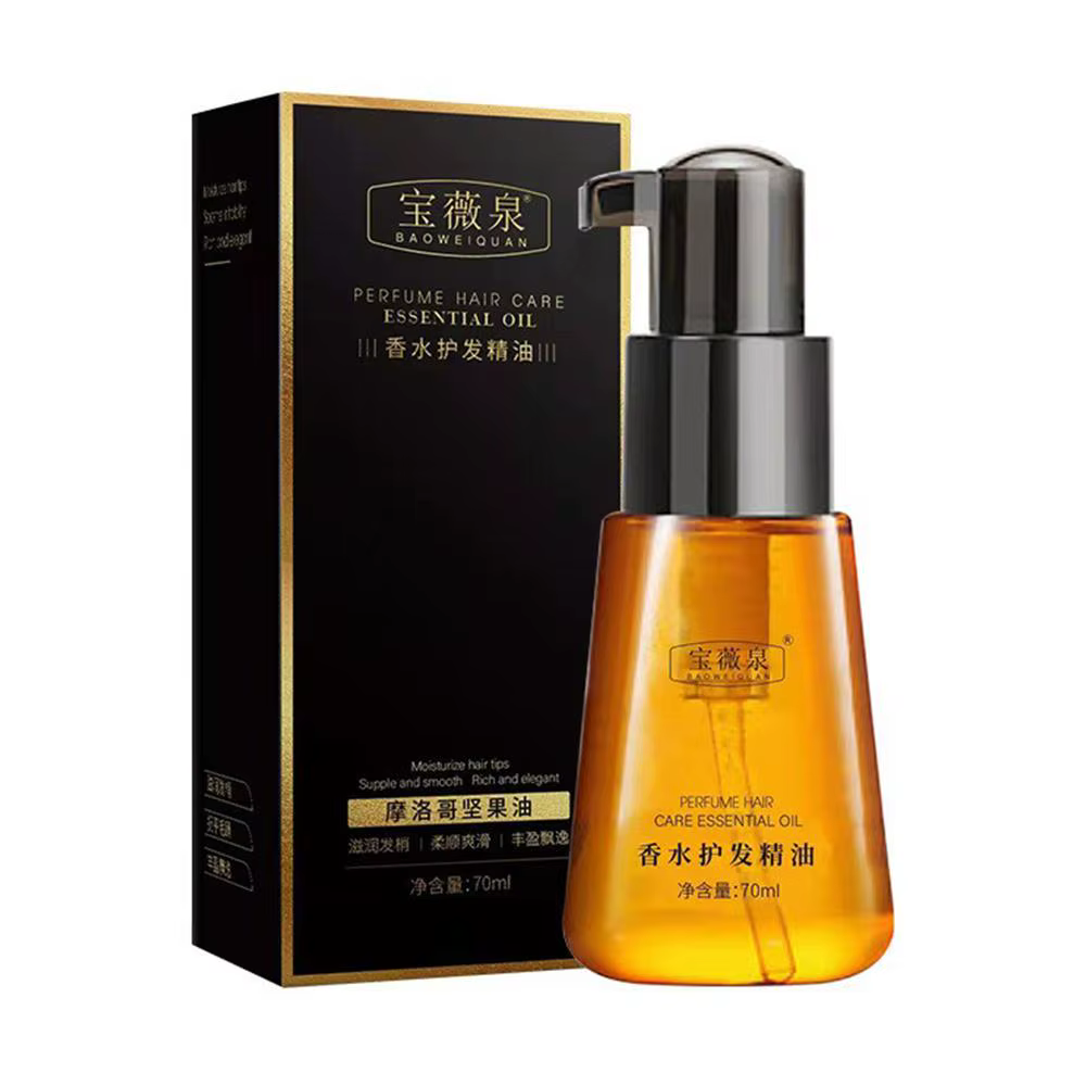 Sérum capillaire à l'huile d'argan marocaine, brume d'huile légère pour cheveux crépus à extrémité f