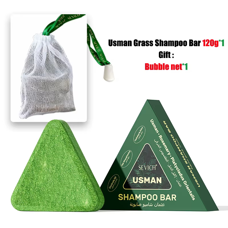 120g Usman herbe shampooing savon perte de cheveux traiter solide shampooing barre renforcer les rac