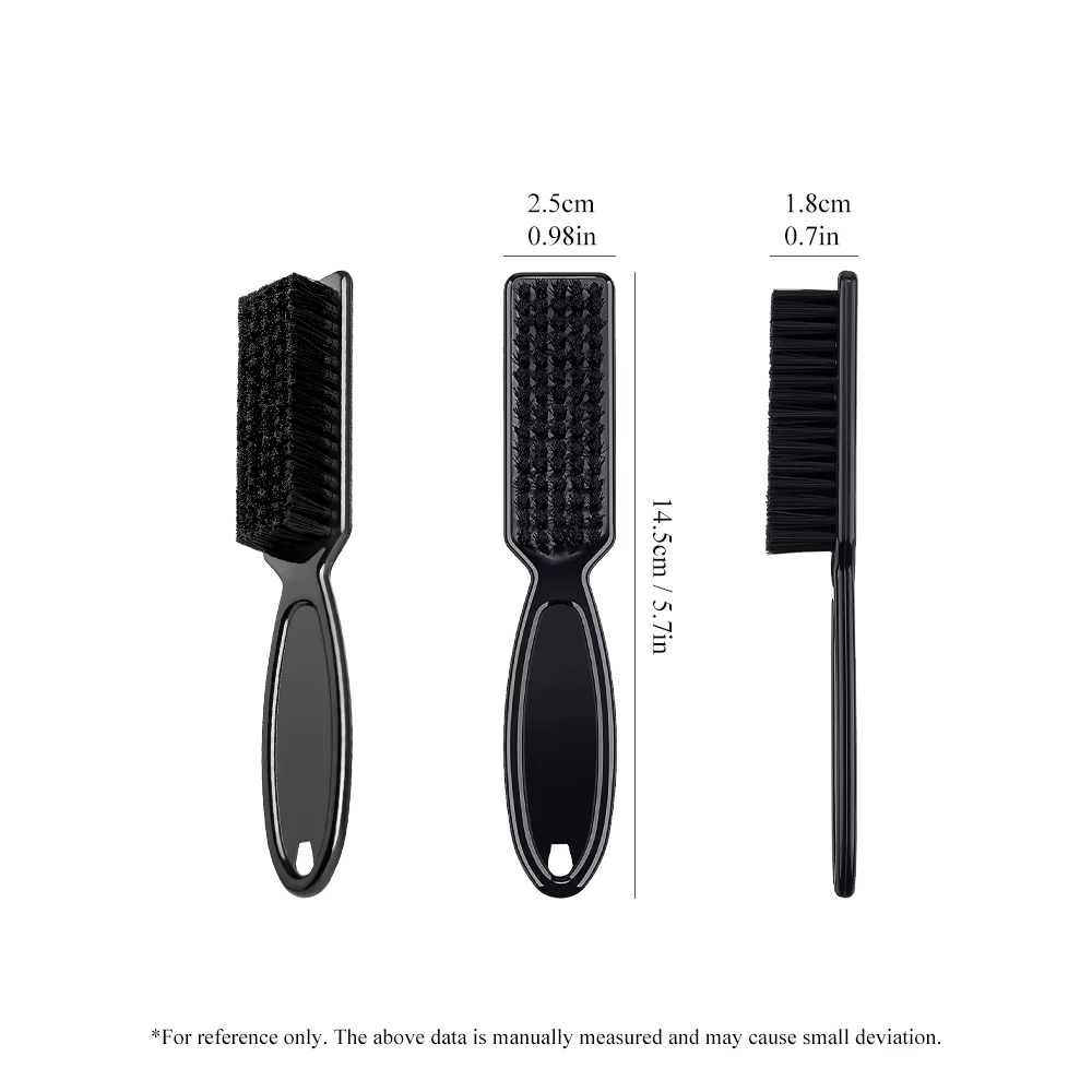 Ensemble de brosses de barbier, plumeau de cou, manche en plastique, brosse de nettoyage de cheveux