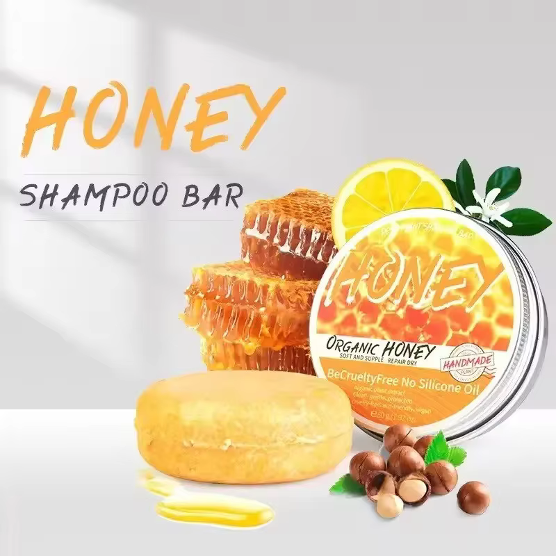 Shampoo au miel naturel, extrait d'essence végétale, shampooing rafraîchissant, cheveux doux, élimin