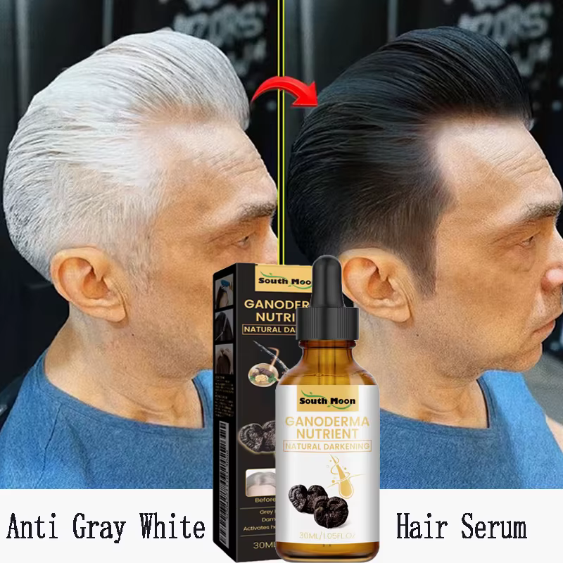Sérum liquide anti-gris et blanc pour hommes et femmes, produit anti-perte de cheveux, réparation de