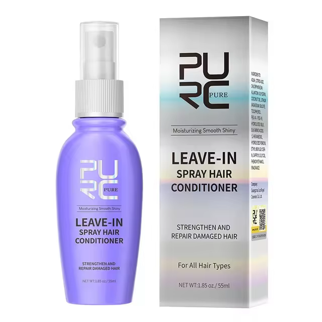 Après-shampooing sans rinçage, huile de noix de coco, Spray lissant, Anti-frisottis, masque capillai