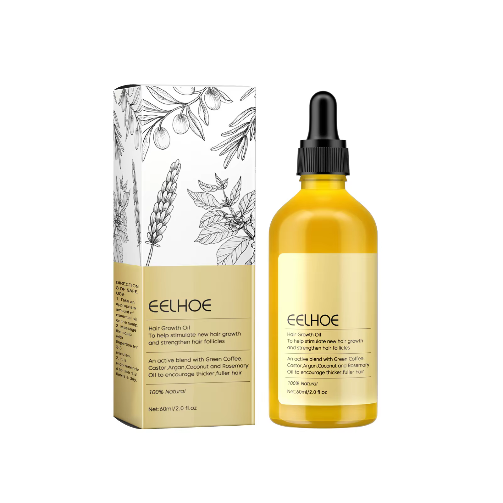 EELHOE huile essentielle de romarin réparation cheveux endommagés traitement lissant Anti calvitie t