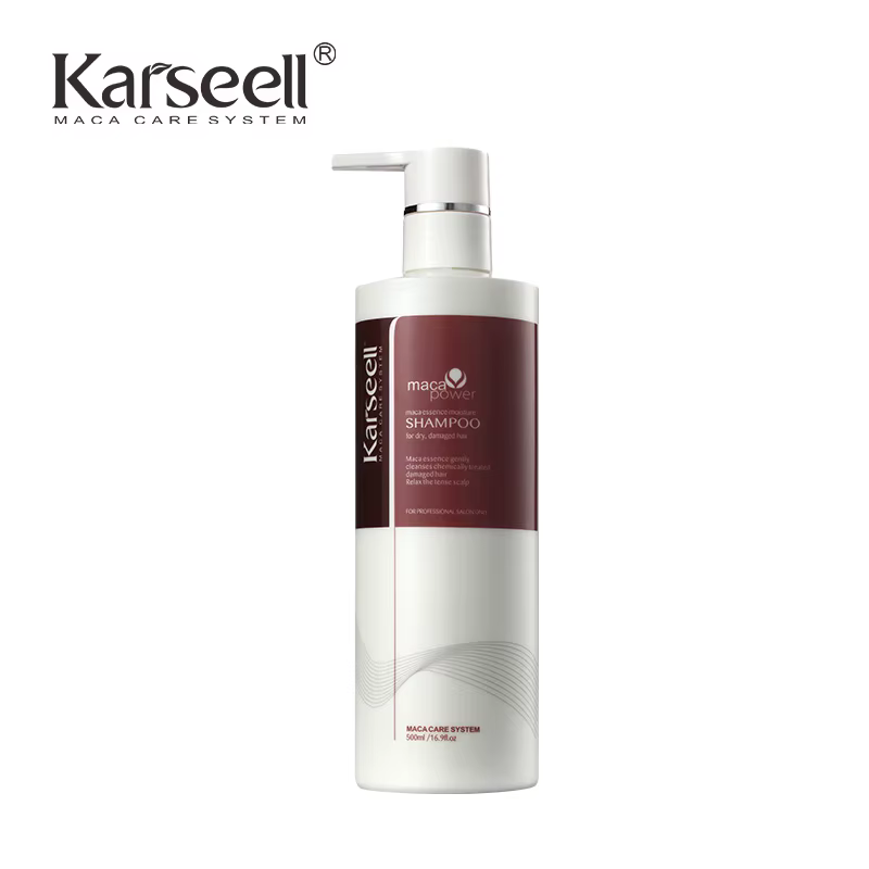 Karseell 500 ml shampooing à l'huile d'argan extrait de plantes shampooing lisse hydratant pour chev