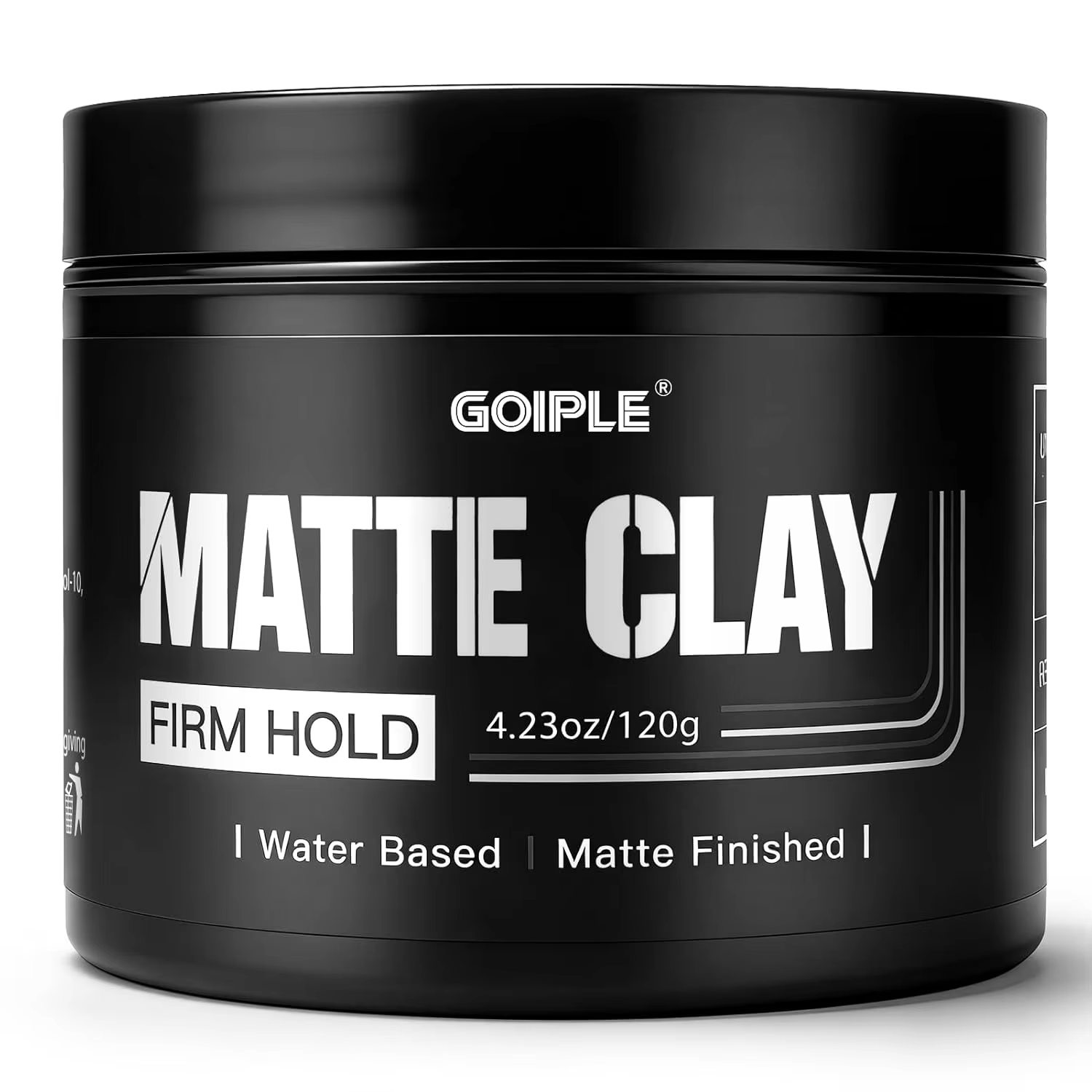 Crème coiffante mate pour hommes, tenue ferme, ajoute du volume, fini mat naturel, rehausse la textu