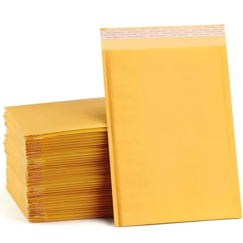 100 pièces enveloppe à bulles envoi paquet pochette papier Kraft fournitures d'emballage Mailer peti