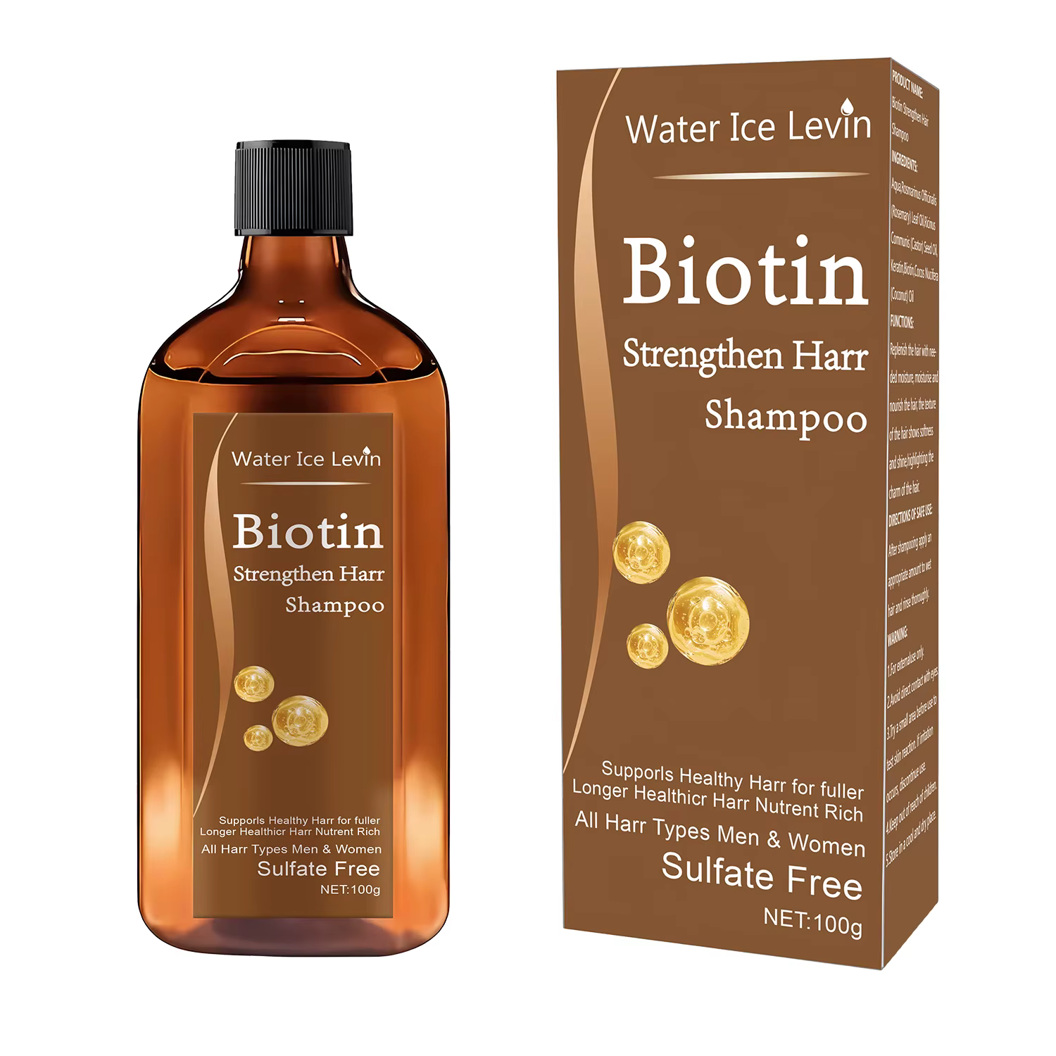 Shampoing anti-chute de cheveux pour hommes et femmes, croissance de la biotine, UNIS issement rapid