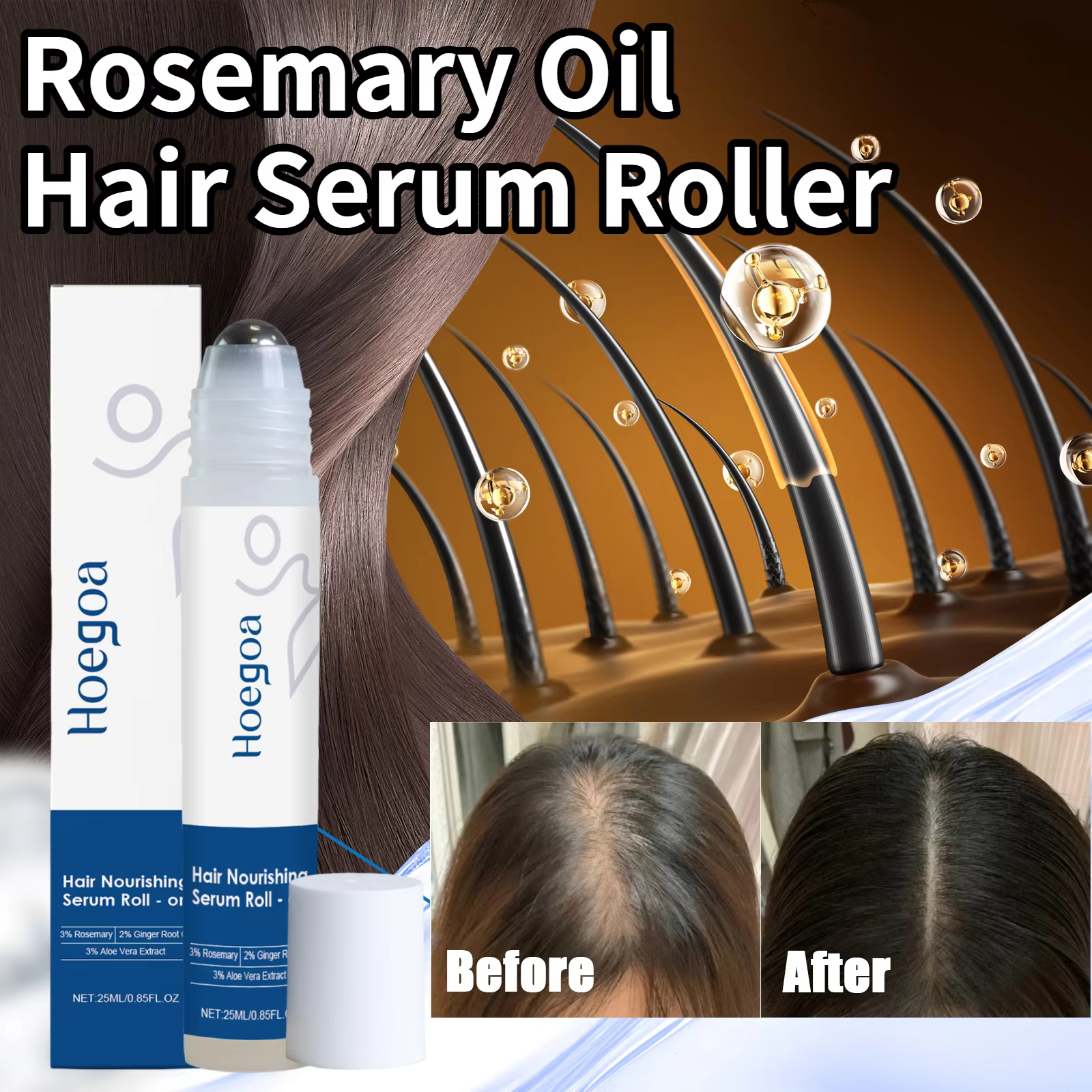 Huile de croissance des cheveux au gingembre, nourrissante, renforce les racines des cheveux, traite