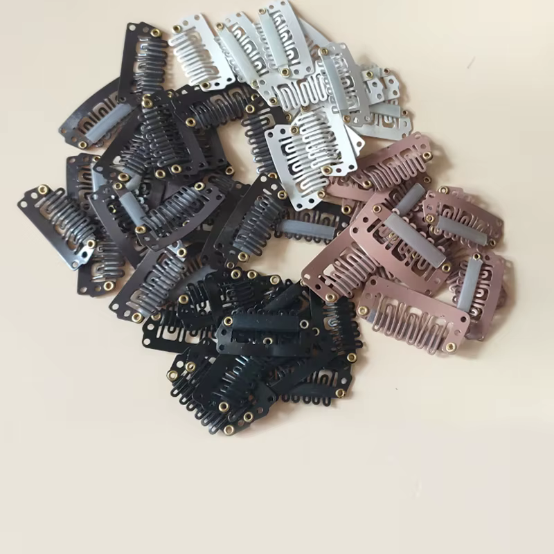 20 pièces pince dans l'extension de cheveux perruque Clips pour cheveux humains frange Snap pinces à