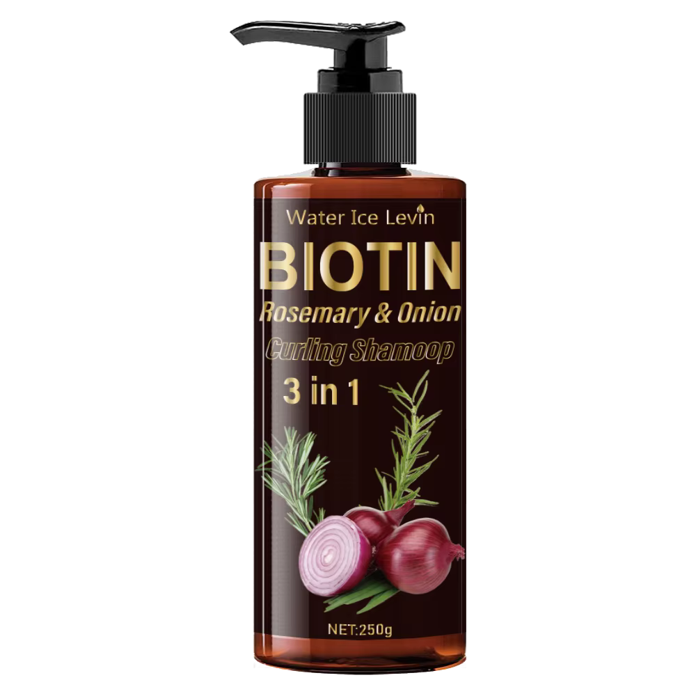 Shampoo à la biotine 3-en-1, hydratant et riche en extrait d'oignon, hydrate et apporte de la brilla