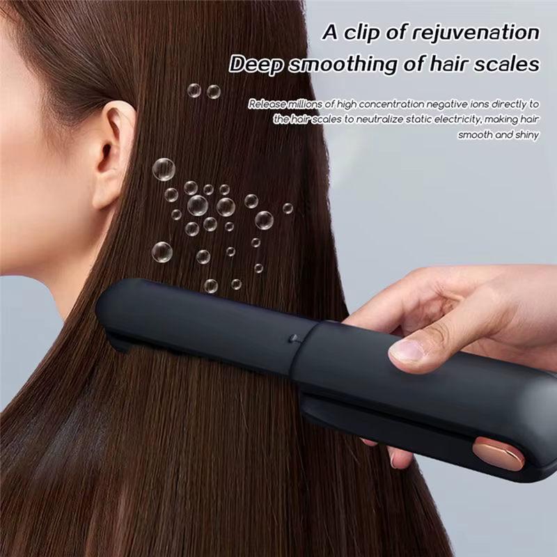 [NOUVEAU!ABMK】 Peigne lissant numérique 2 en 1, fer à lisser pour cheveux réglable en 3 températures