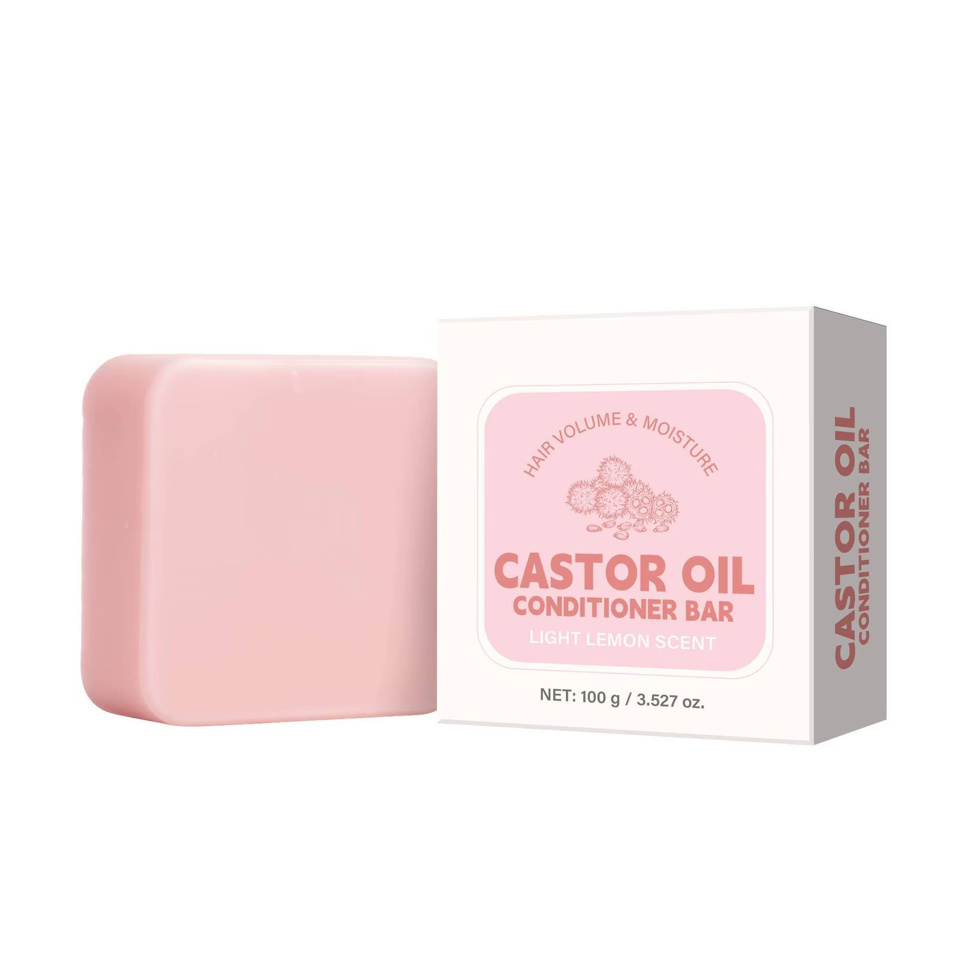 Barre de savon revitalisante à l'huile de ricin, shampoing solide hydratant et nourrissant, soin ren