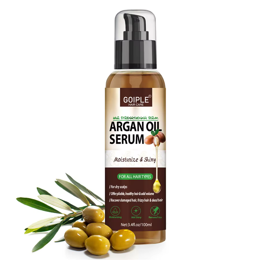 Sérum à l'huile d'argan pour cheveux abîmés, hydratant, brillant, élimine les frisottis, revitalisan