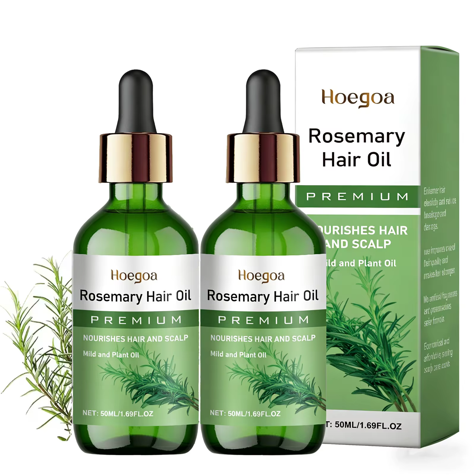Huile essentielle de romarin pour cheveux, traitement de renforcement du cuir chevelu et des cheveux