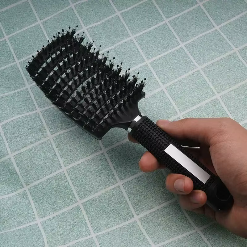 Brosse à cheveux exfoliante, brosse à cheveux en poils pour femmes, peigne humide et bouclé, outil d