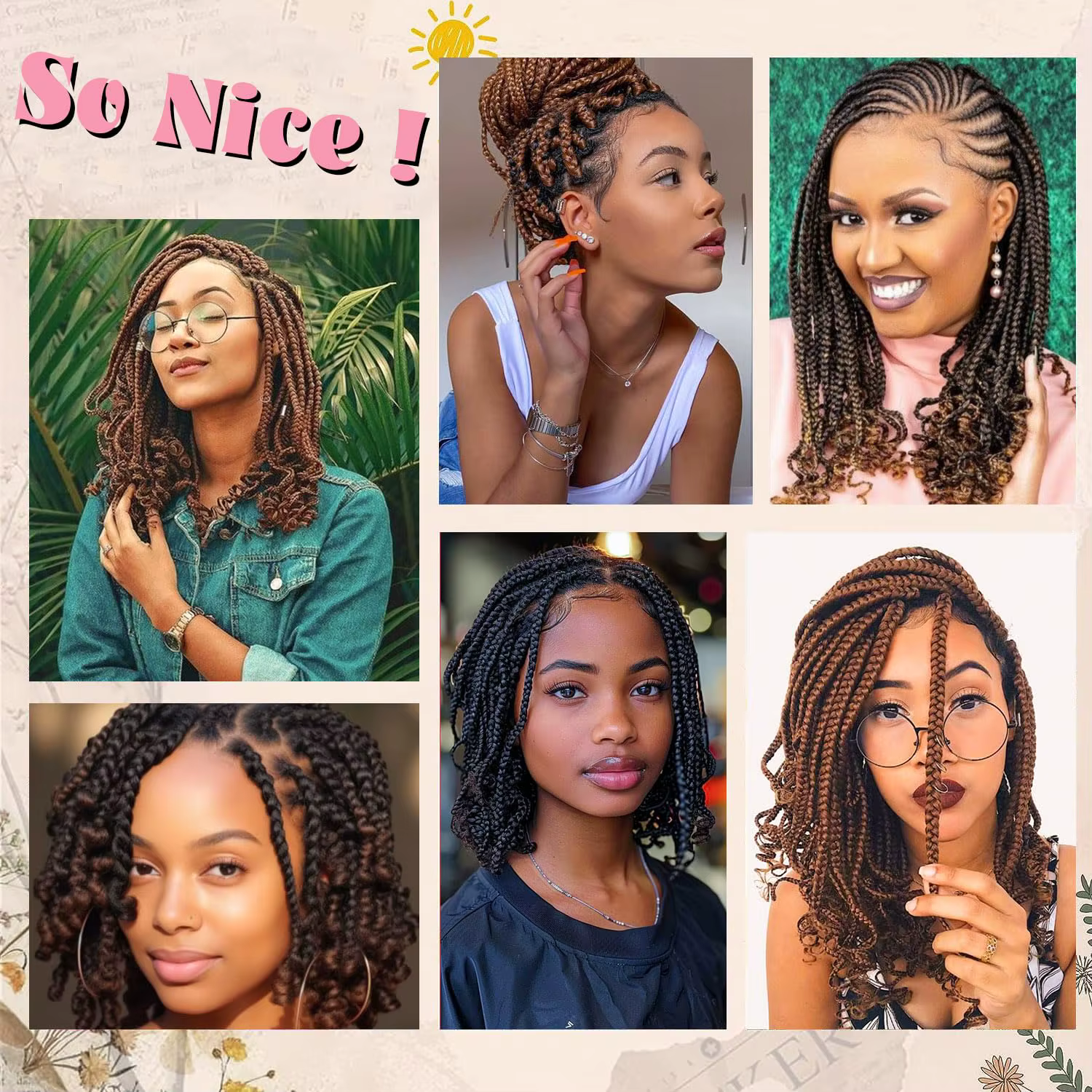 Boîte synthétique tresses Crochet cheveux pour femmes noires avec extrémités bouclées pré-bouclées d