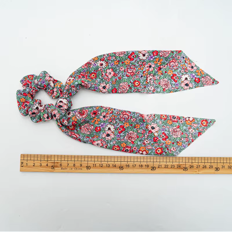 Chouchous à pois longs pour femmes, corde à cheveux coréenne, écharpe queue de cheval, bandeau élast