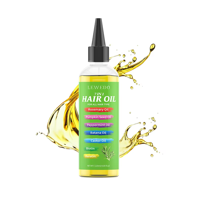 Huile capillaire 7-en-1 pour tous types de cheveux, complexe d'huiles végétales naturelles, sérum ca