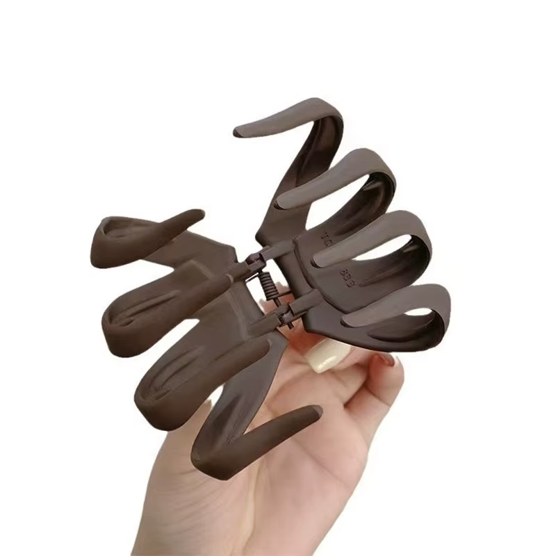 Pince à cheveux élégante en plastique, forme citrouille, pour femme, accessoire de mode pour l'arriè