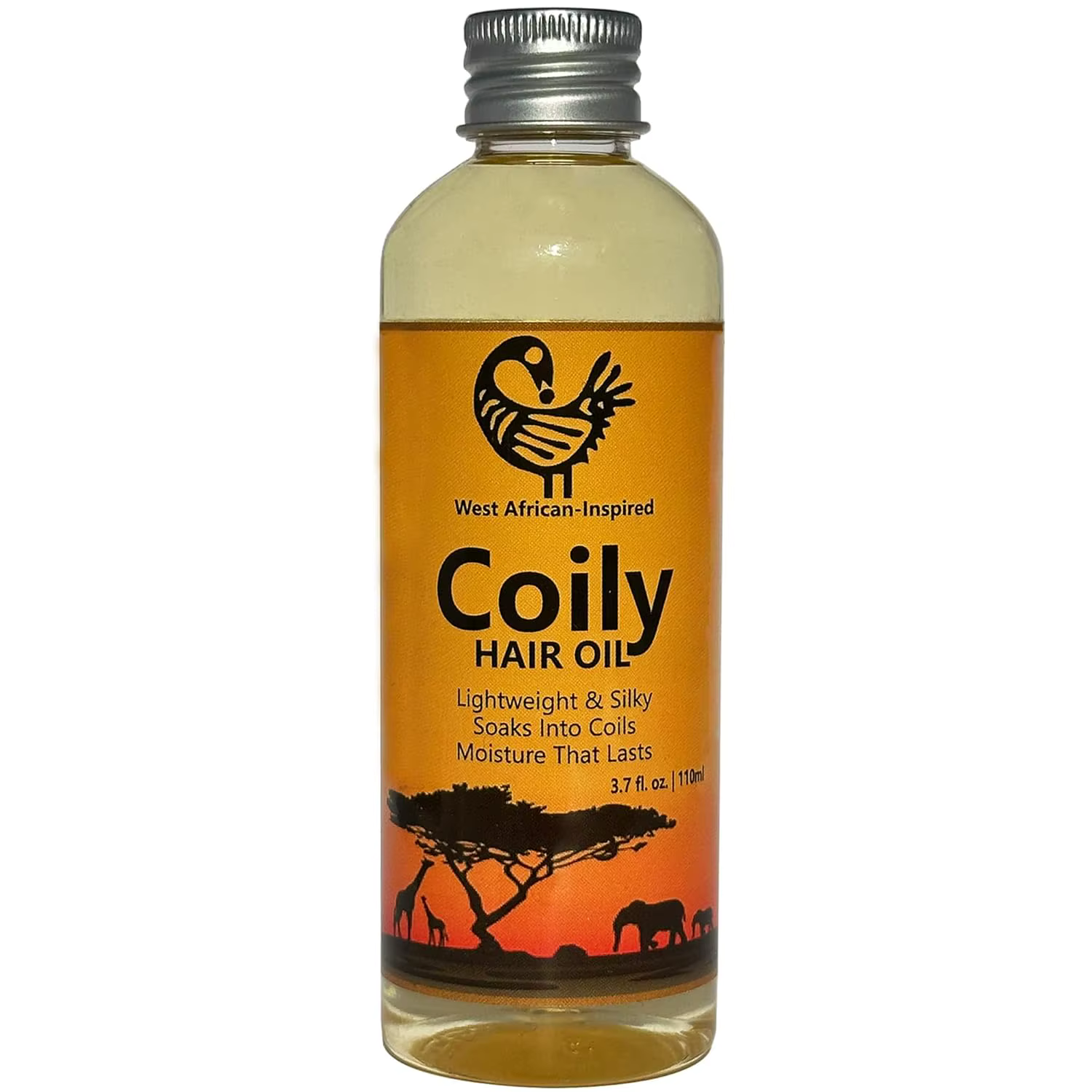 Huile pour cheveux crépus d'inspiration ouest-africaine de 110 ml avec romarin et ricin, légère et s