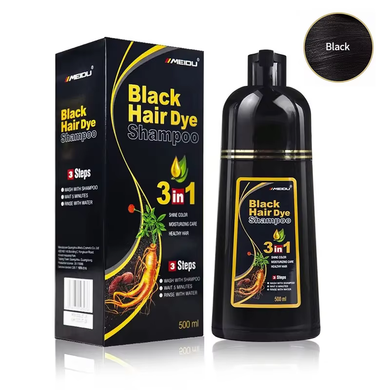 Shampoing de teinture pour cheveux 3 en 1, 500ml, coloration instantanée, naturel, rapide, Essence v