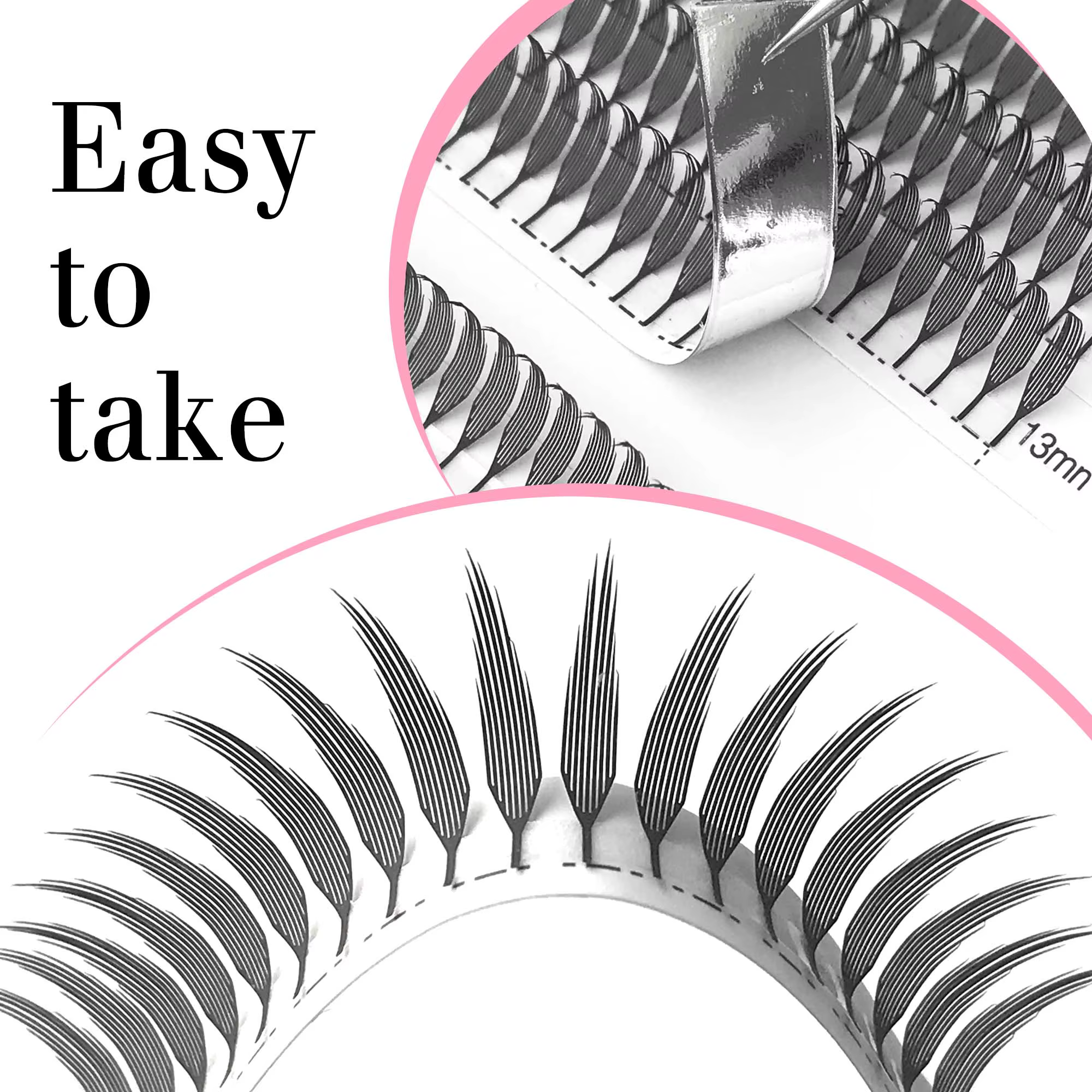 CoMango new spire lashes tower fans premade spikes eyelash extensions single/mix 8-15mm for anime ey