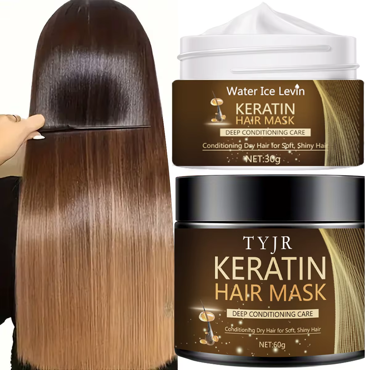 Masque capillaire magique à la kératine, réparation de lissage des protéines, lait sec, crépus et en