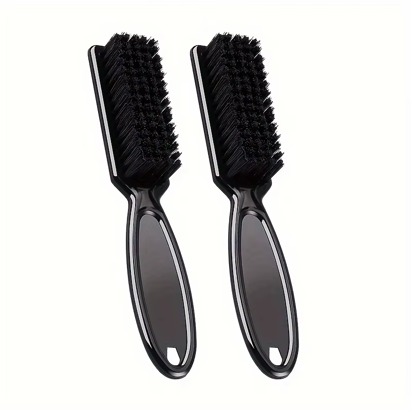 Ensemble de brosses de barbier, plumeau de cou, manche en plastique, brosse de nettoyage de cheveux