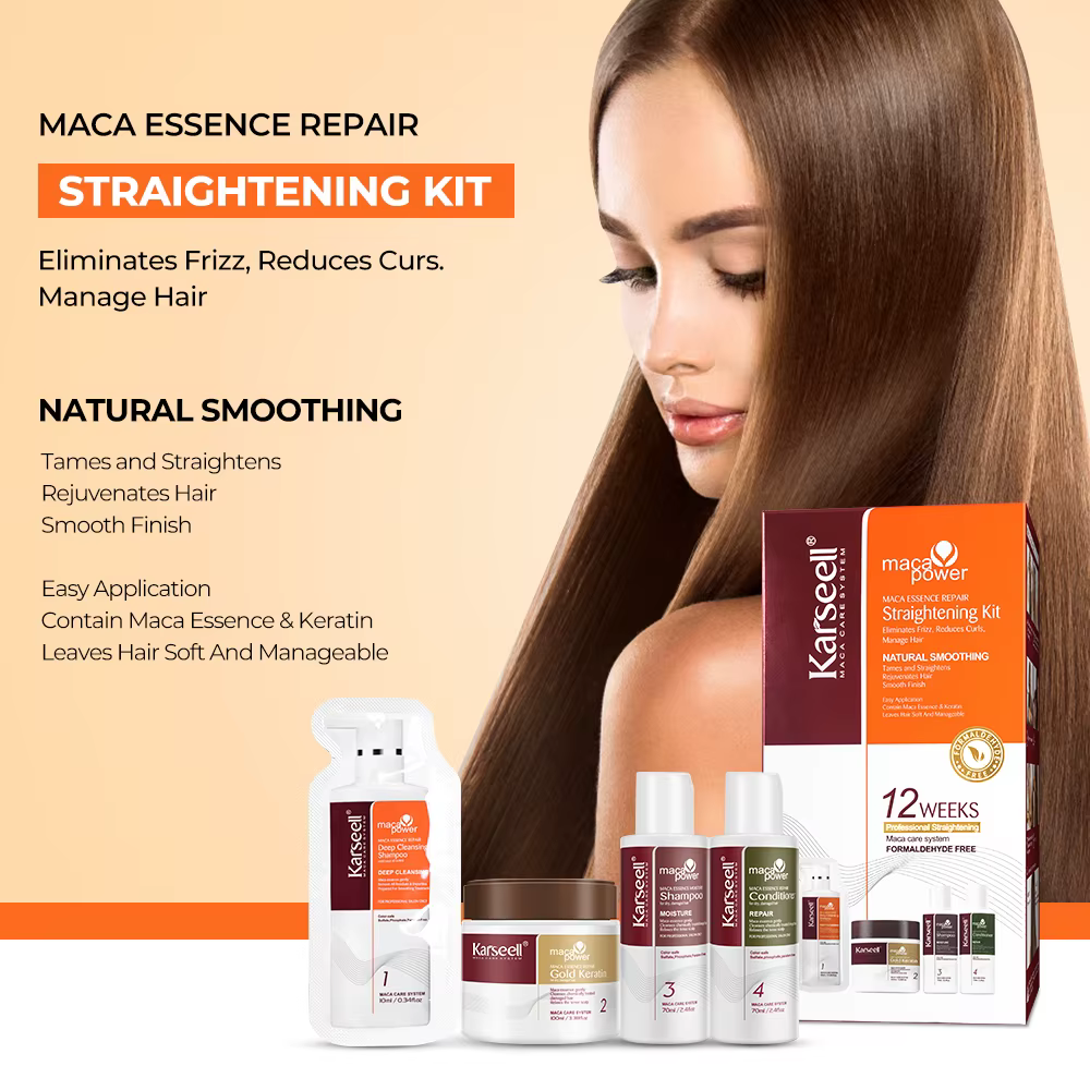 Karseell – masque capillaire à la kératine dorée, réparation rapide, Kit de lissage des cheveux endo