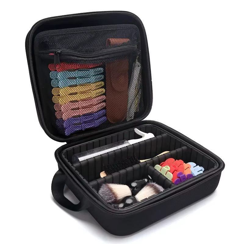 1 pièces Portable Salon de coiffure outils sac de rangement ciseaux Clips peigne étui étanche Salon