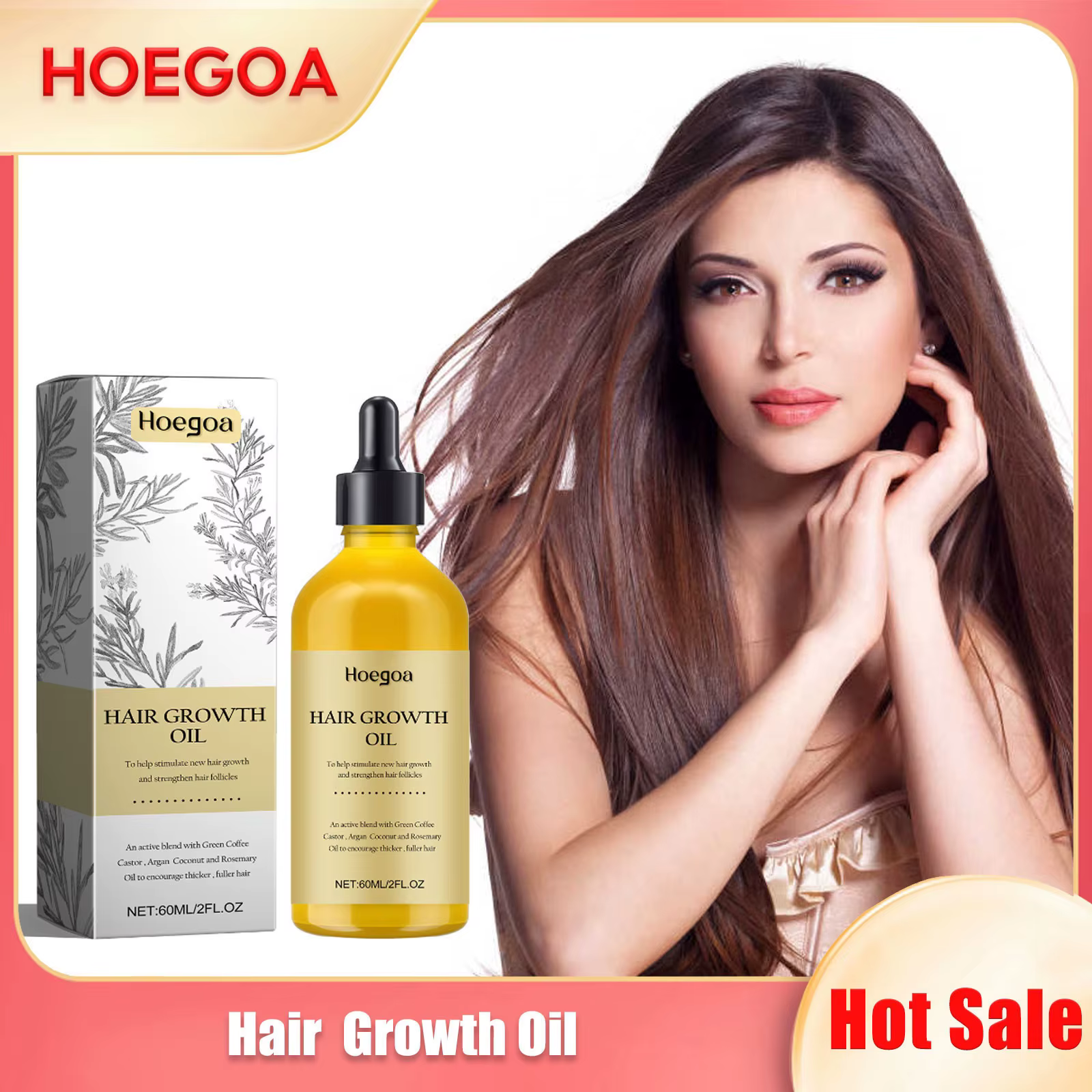 Huile essentielle de romarin pour cheveux denses, prévient la perte de cheveux, répare les dommages,