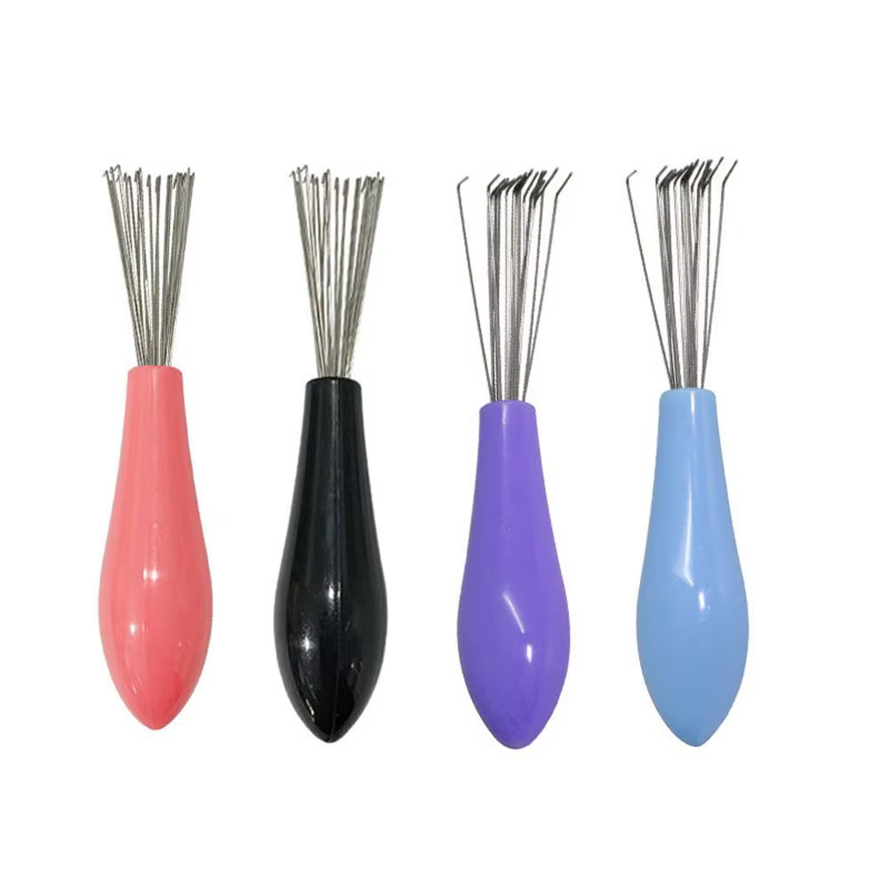 Peigne à poignée en plastique, brosse à cheveux, nettoyant, outil à main multifonctionnel, brosse po